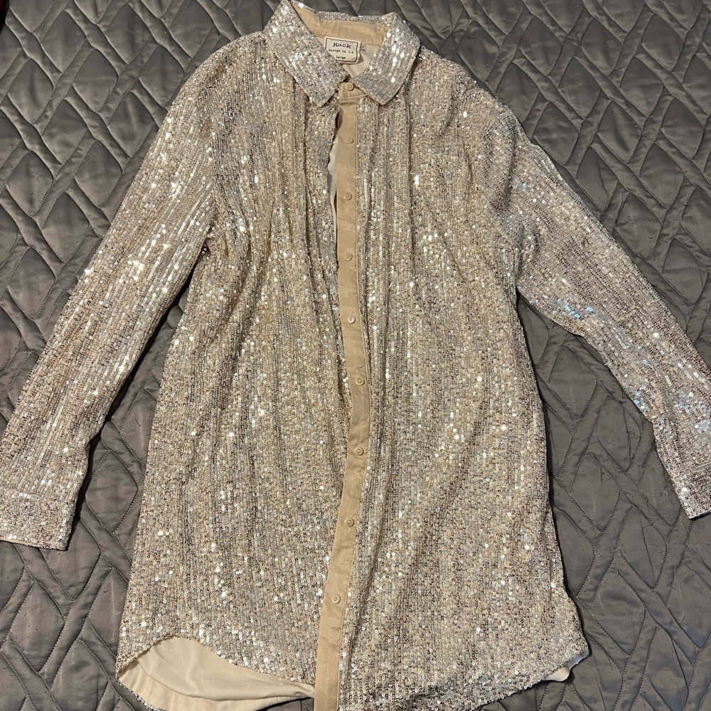 Sparkly Button Up Dress